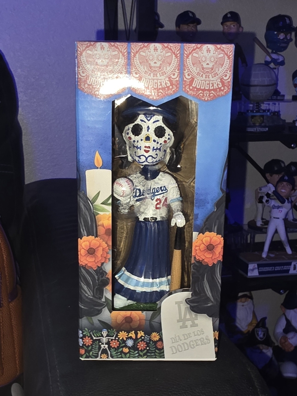 2024 LA Dodgers Dia De Los Muertos Sugar Skull Bobblehead 2024 SGA 9/24